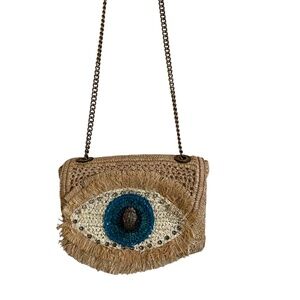 Kurt Geiger Evil Eye Straw Bag